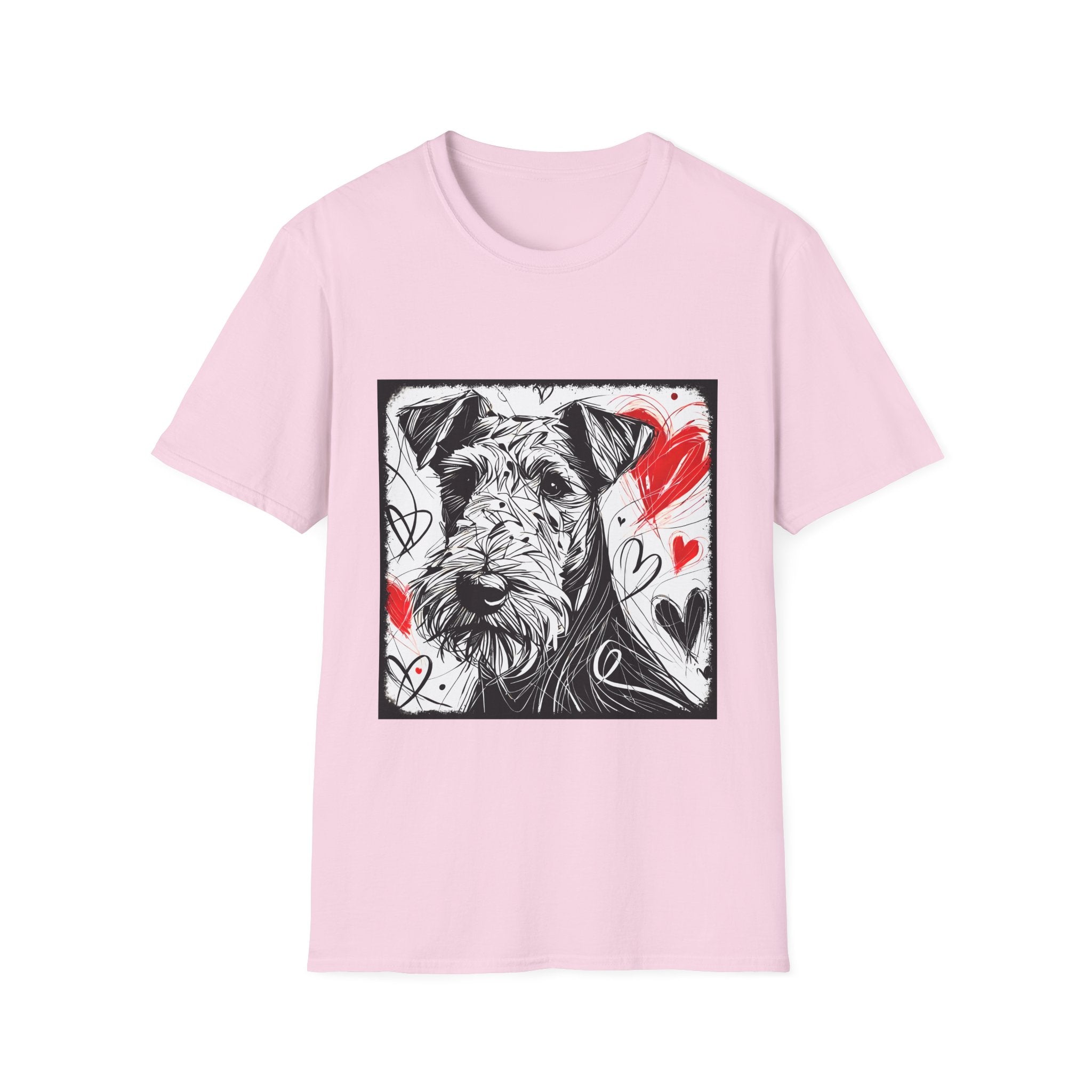 Airedale Terrier Shirt | Bold Heart Sketch Dog Lover Tee