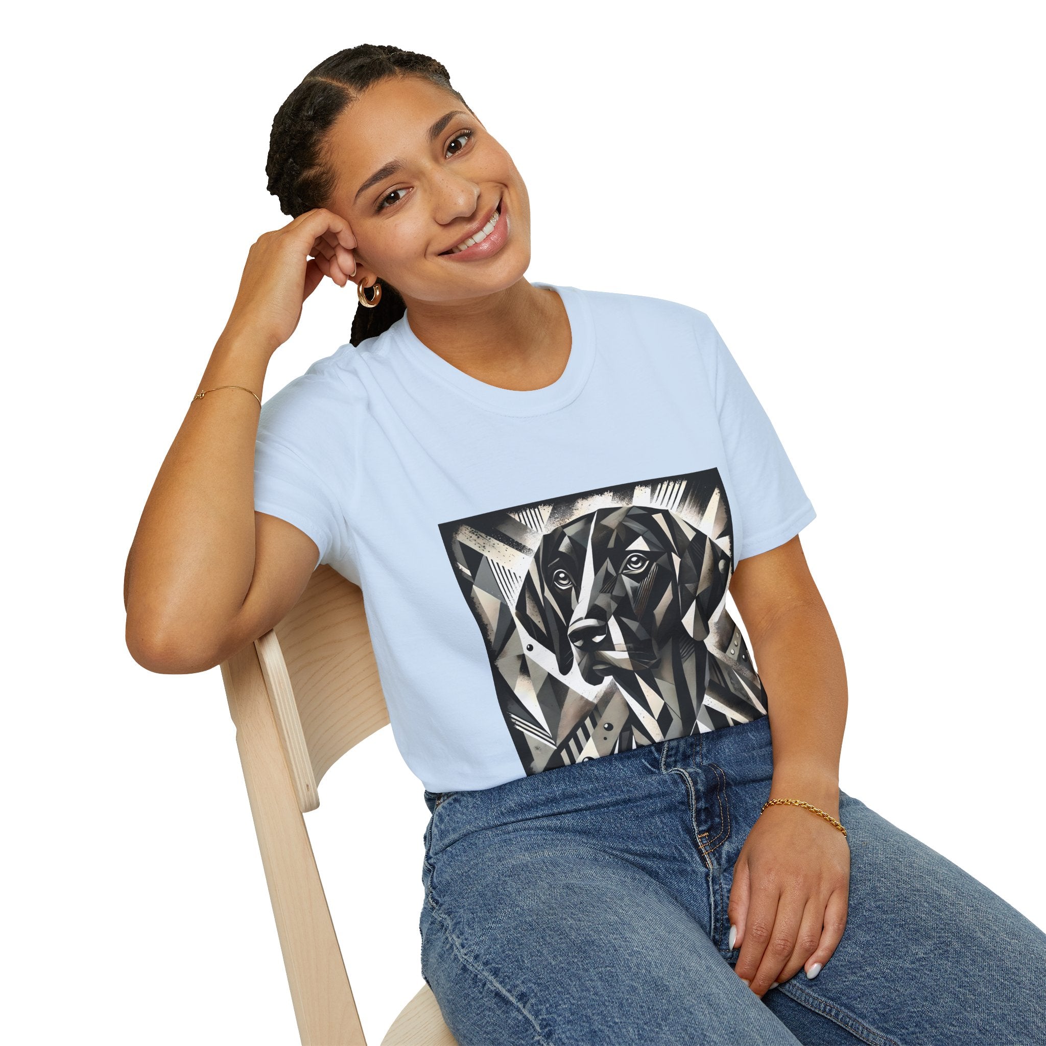 German Shorthaired Pointer B&W Geometric  | Unisex Dog T-Shirt