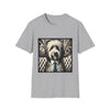 Sheepadoodle B&W Bold Eyes | Unisex Dog T-Shirt