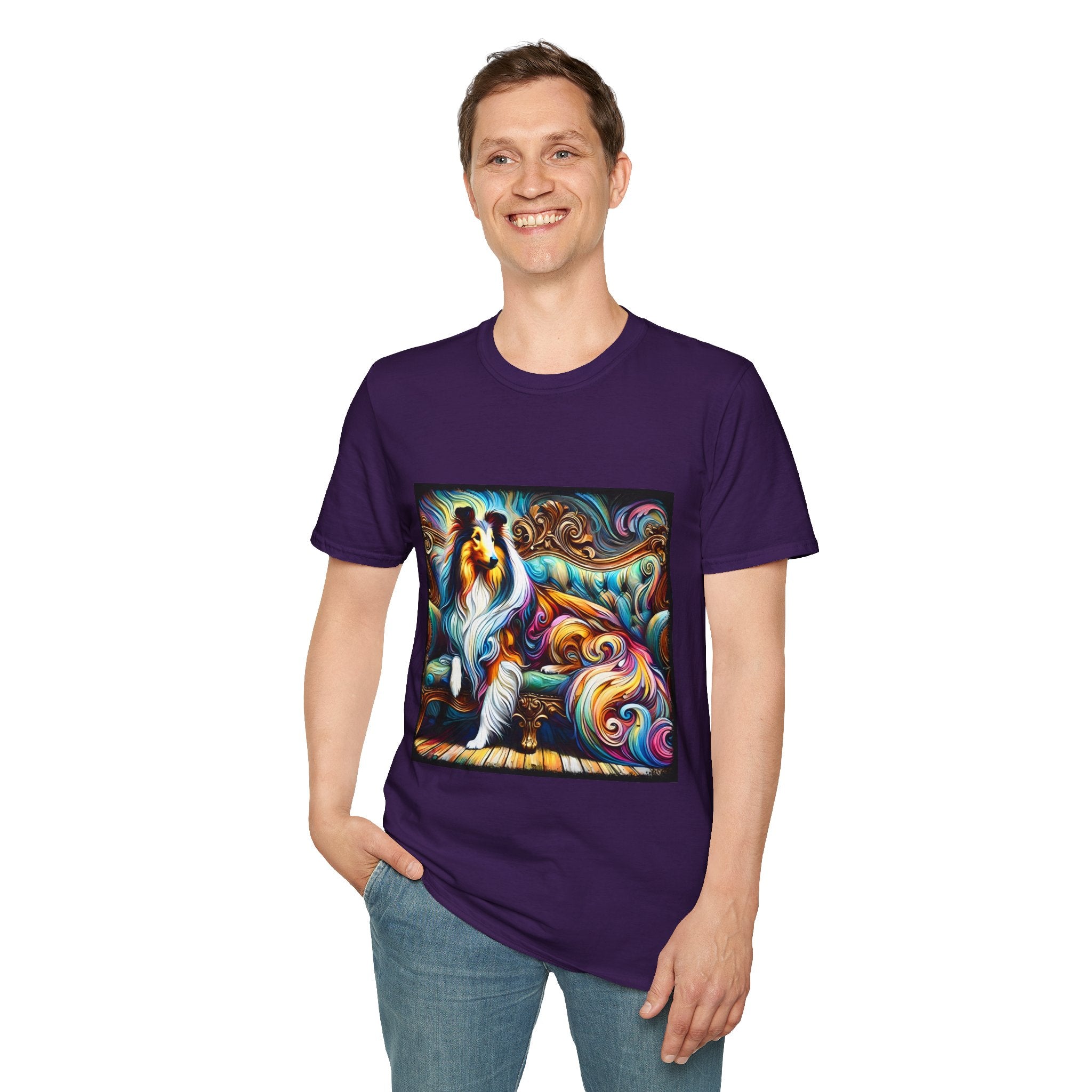 Collie Pastel Swirl | Unisex Dog T-Shirt