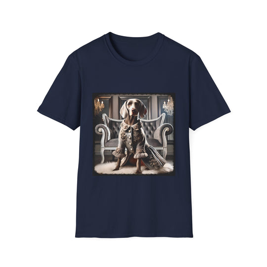 Weimaraner Posh Pup design dog lover unisex t-shirt in navy