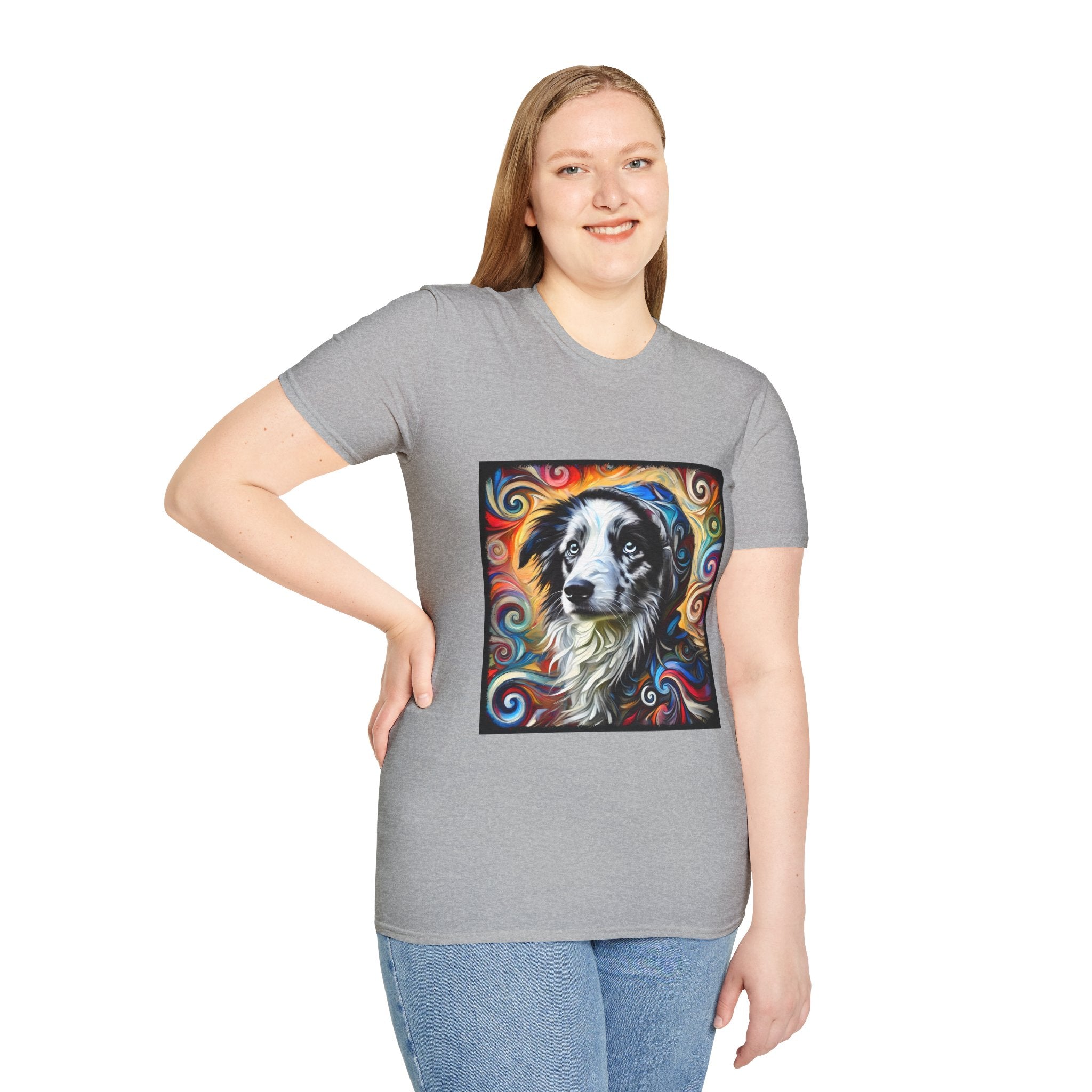 Border Collie Relaxed Swirl | Unisex Dog T-Shirt