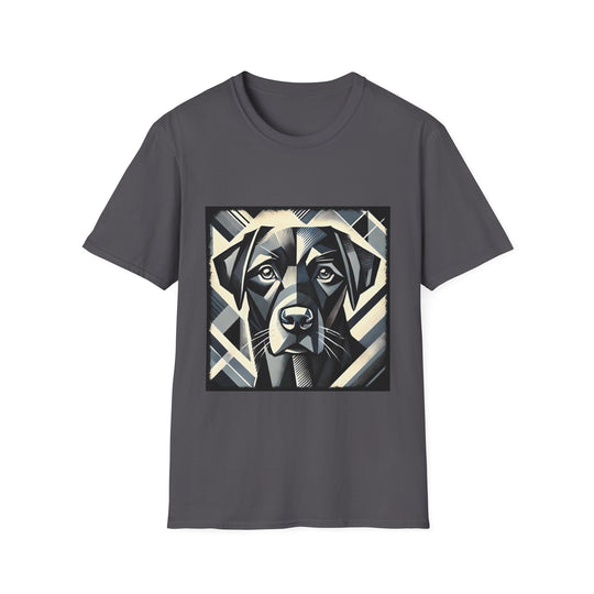 Labrador Retriever Geometric design dog lover unisex t-shirt in charcoal