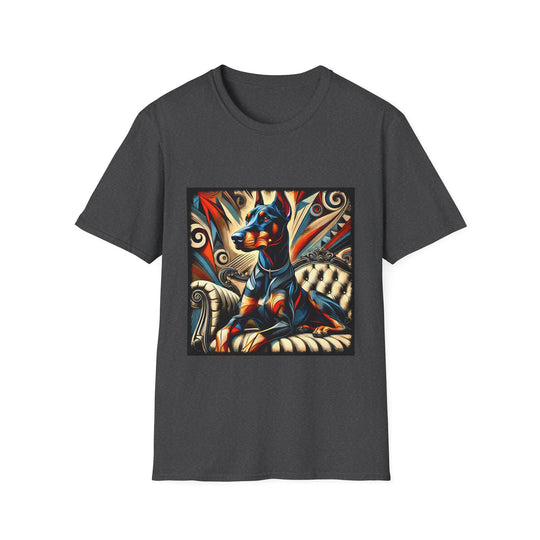 Doberman Pinscher Bold Rebel design dog lover unisex t-shirt in dark heather