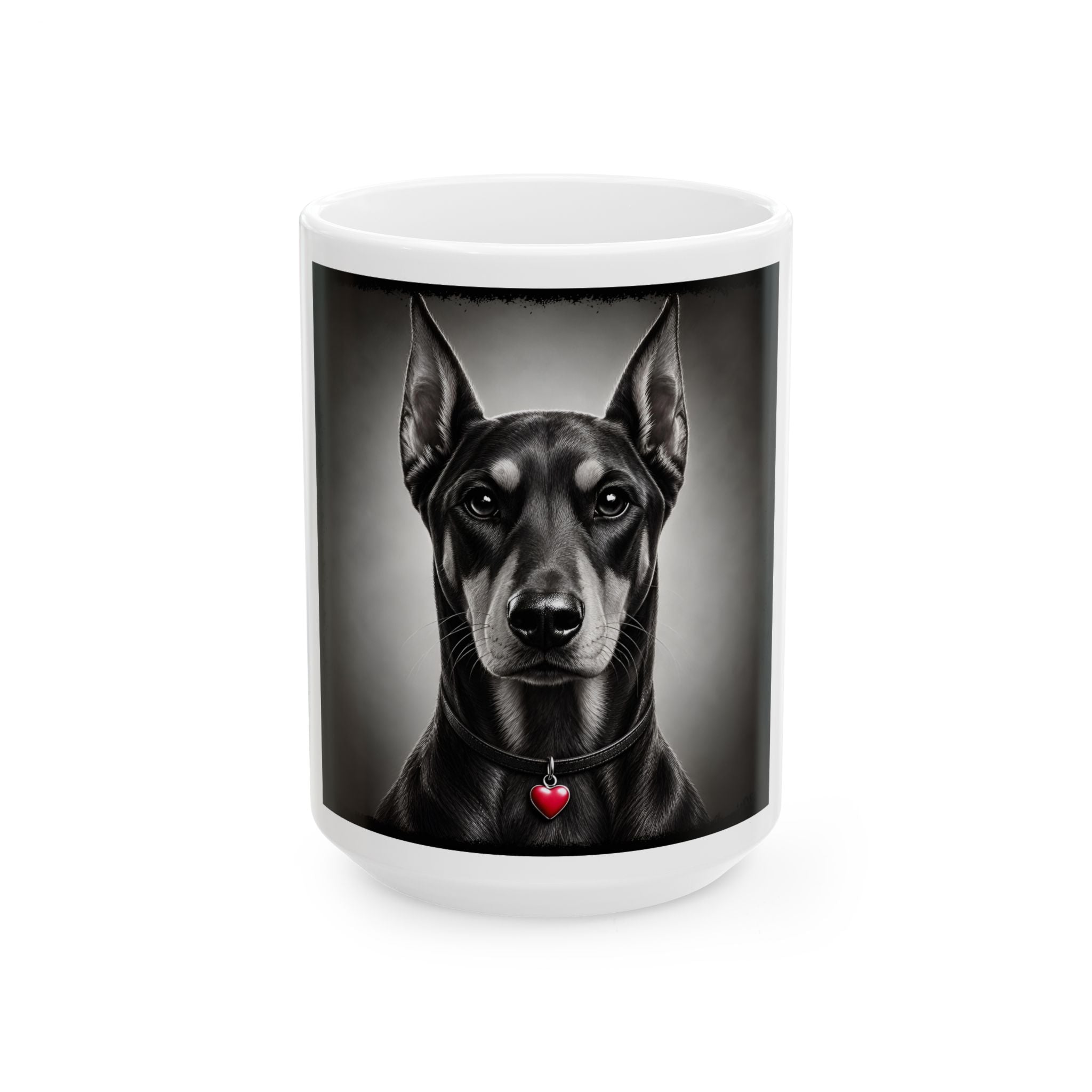 Doberman Pinscher Ceramic Mug | Onyx Heart Dog Lover Gift
