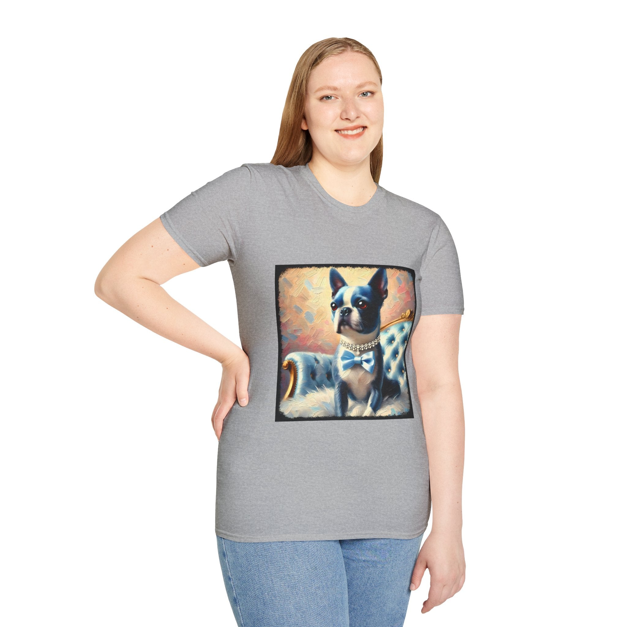 Boston Terrier Blue Classic | Unisex Dog T-Shirt