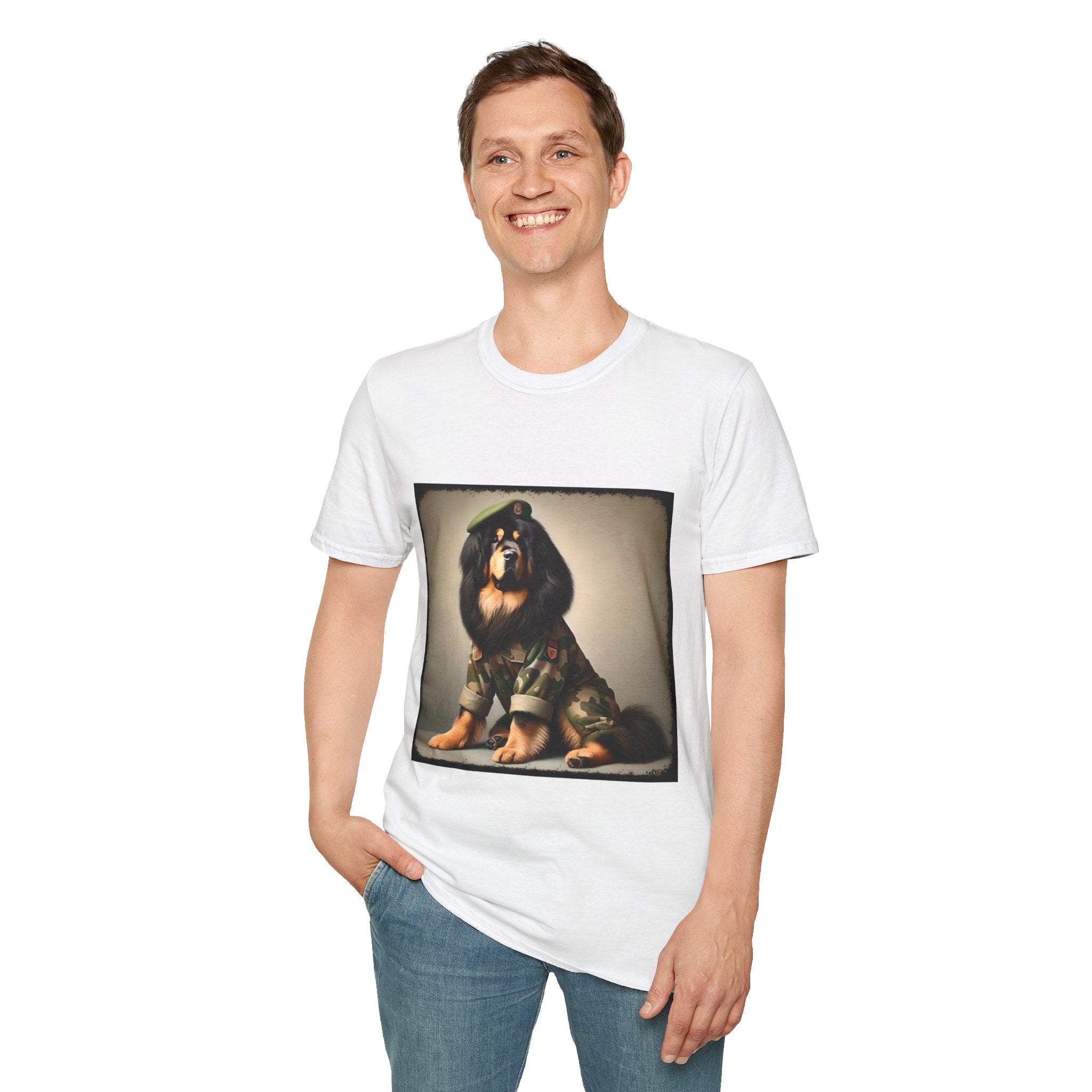 Tibetan Mastiff Camo Cutie | Unisex Dog T-Shirt
