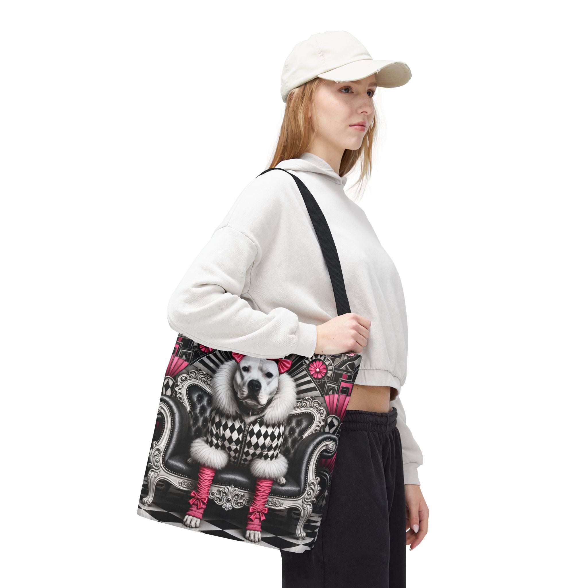 American Pit Bull Terrier Tote Bag | Pretty in Pink Dog Lover Gift