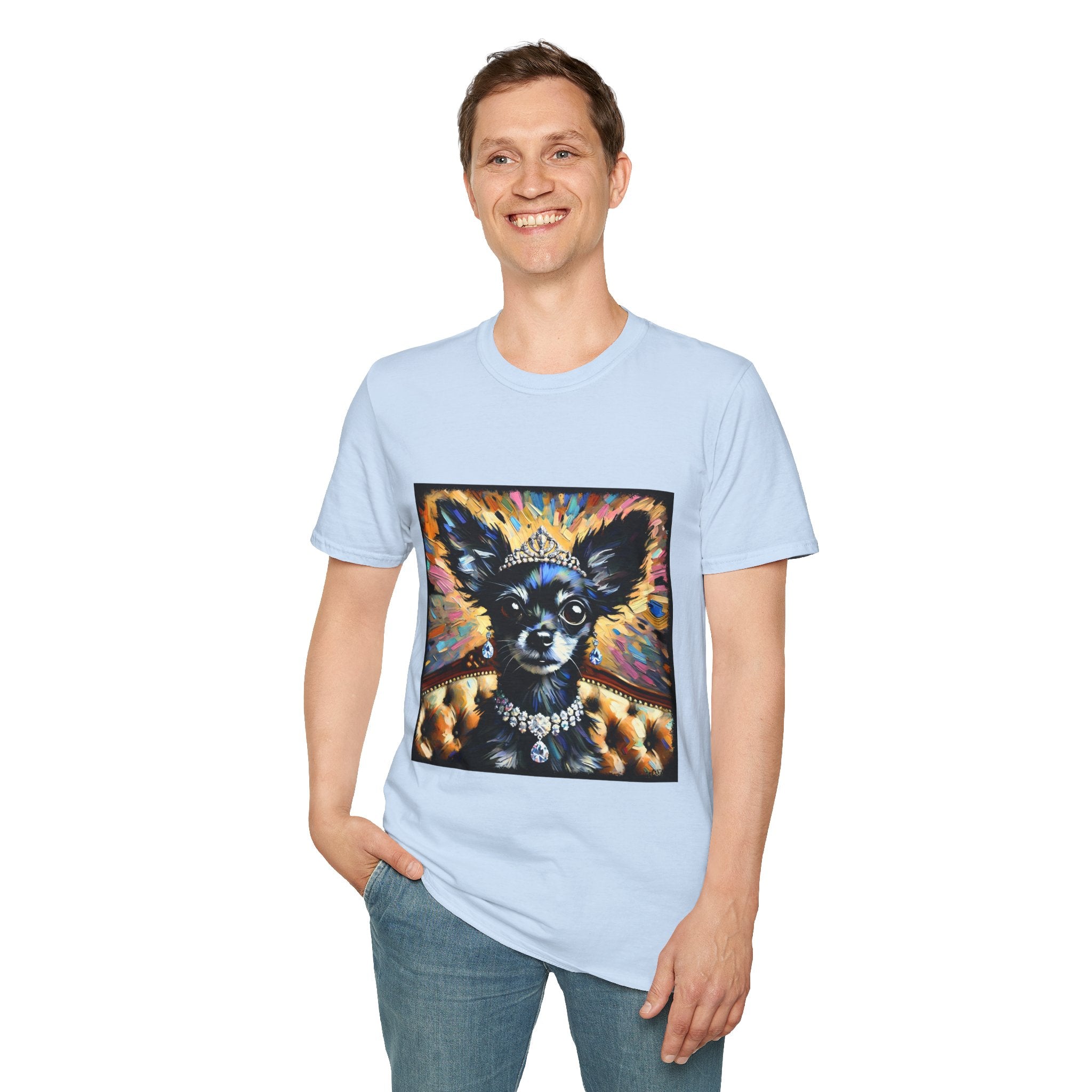 Chihuahua Diamond Earring Classic | Unisex Dog T-Shirt