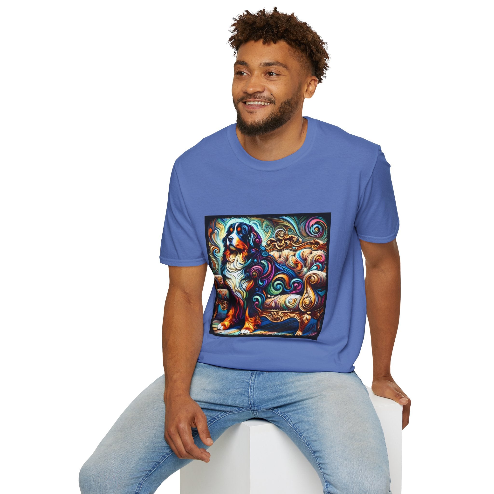 Bernese Mountain Dog Majestic Swirl | Unisex Dog T-Shirt