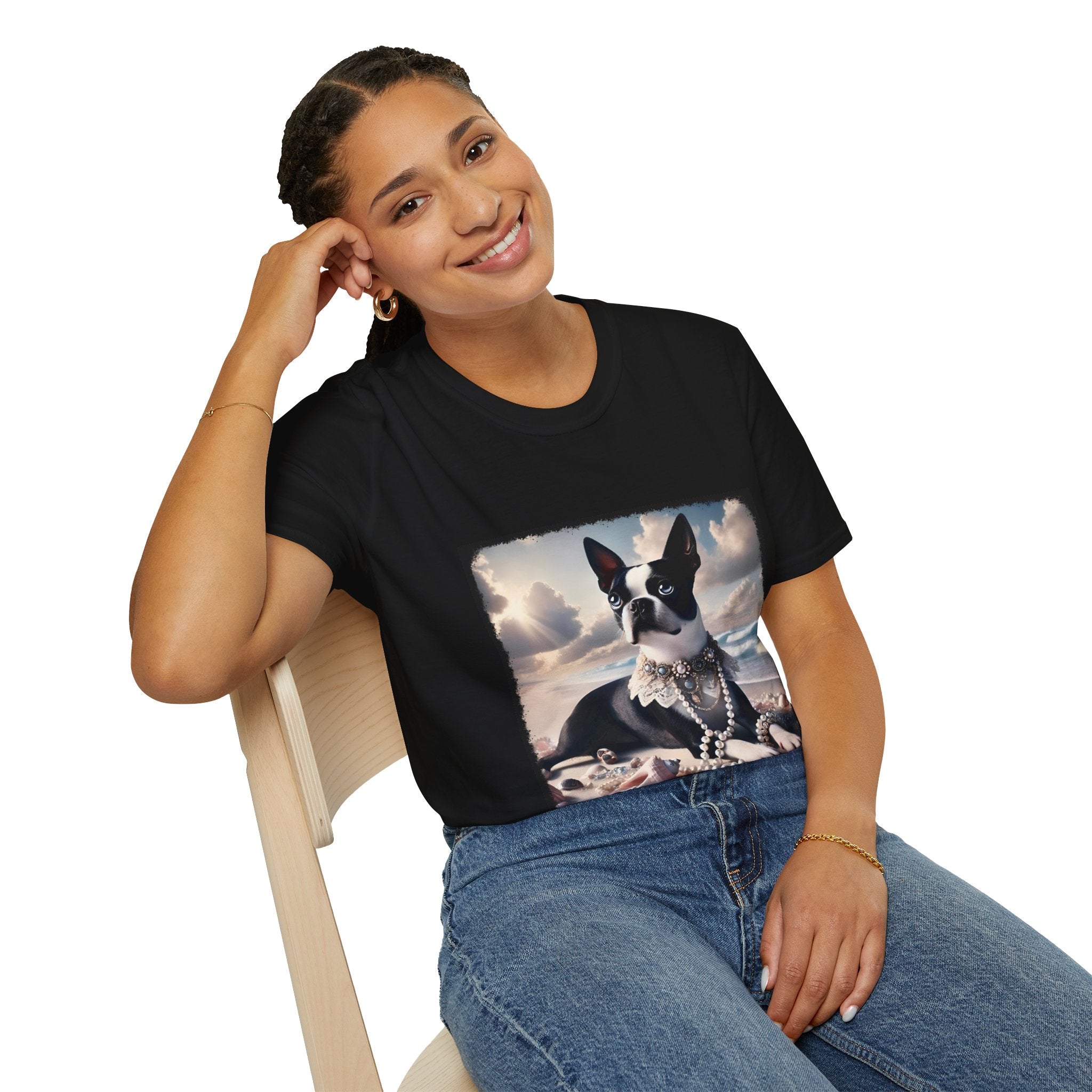 Boston Terrier Seashell Sweetie | Unisex Dog T-Shirt