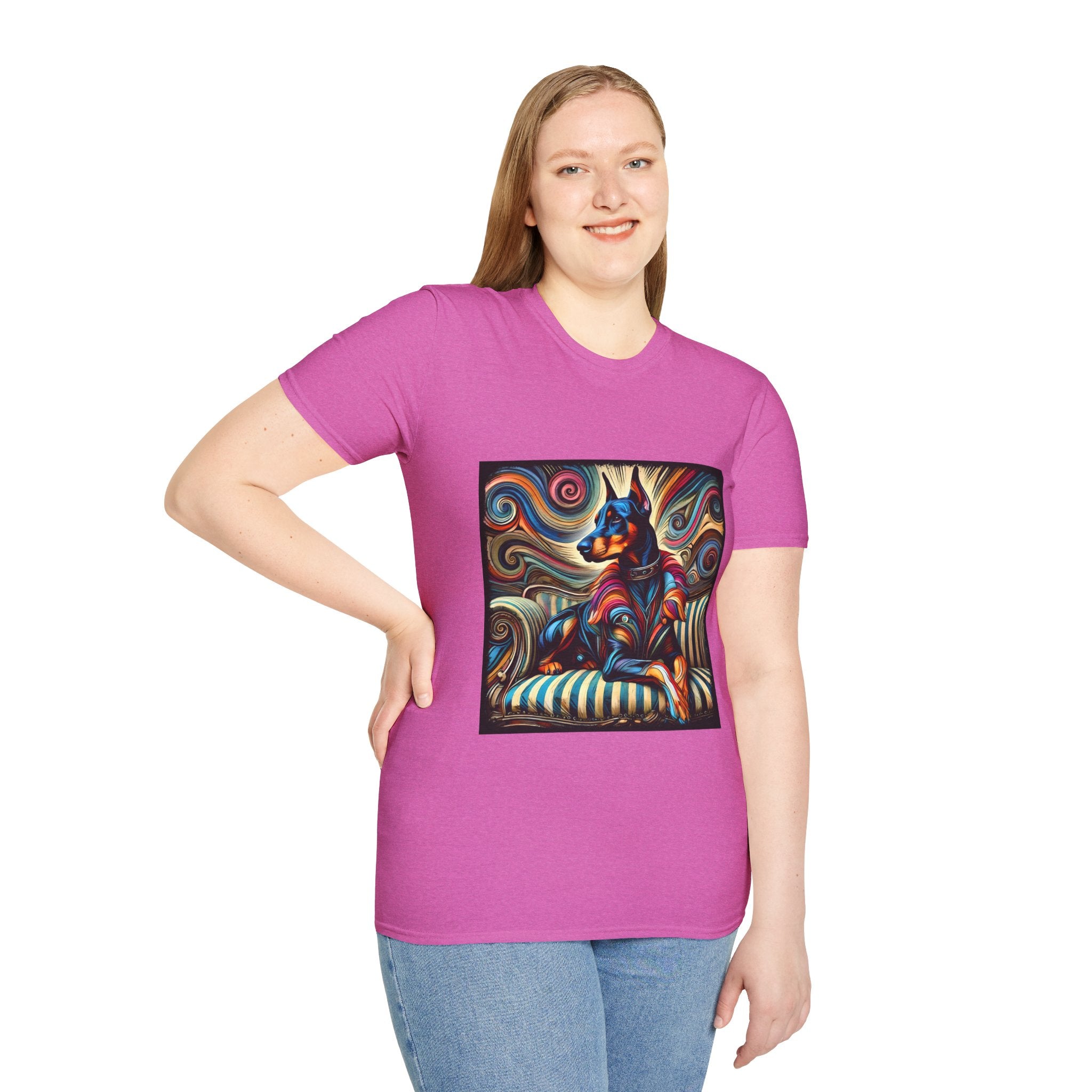 Doberman Pinscher Vivid Rebel | Unisex Dog T-Shirt