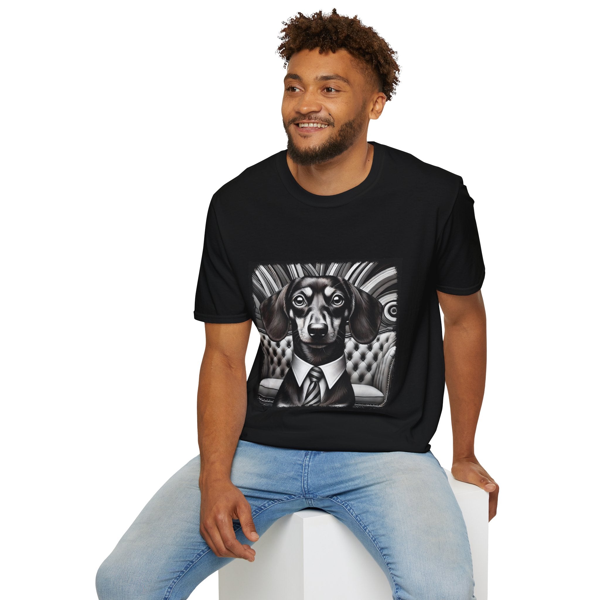 Dachshund B&W Gentleman | Unisex Dog T-Shirt