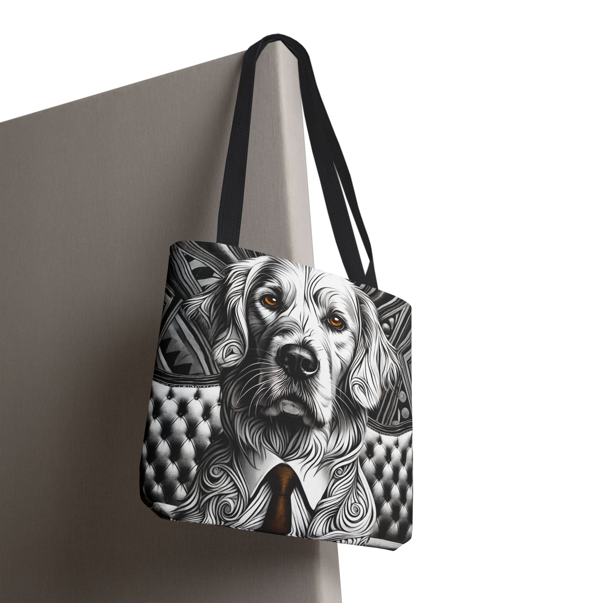 Golden Retriever Tote Bag | B&W Bold Eyes Dog Lover Gift