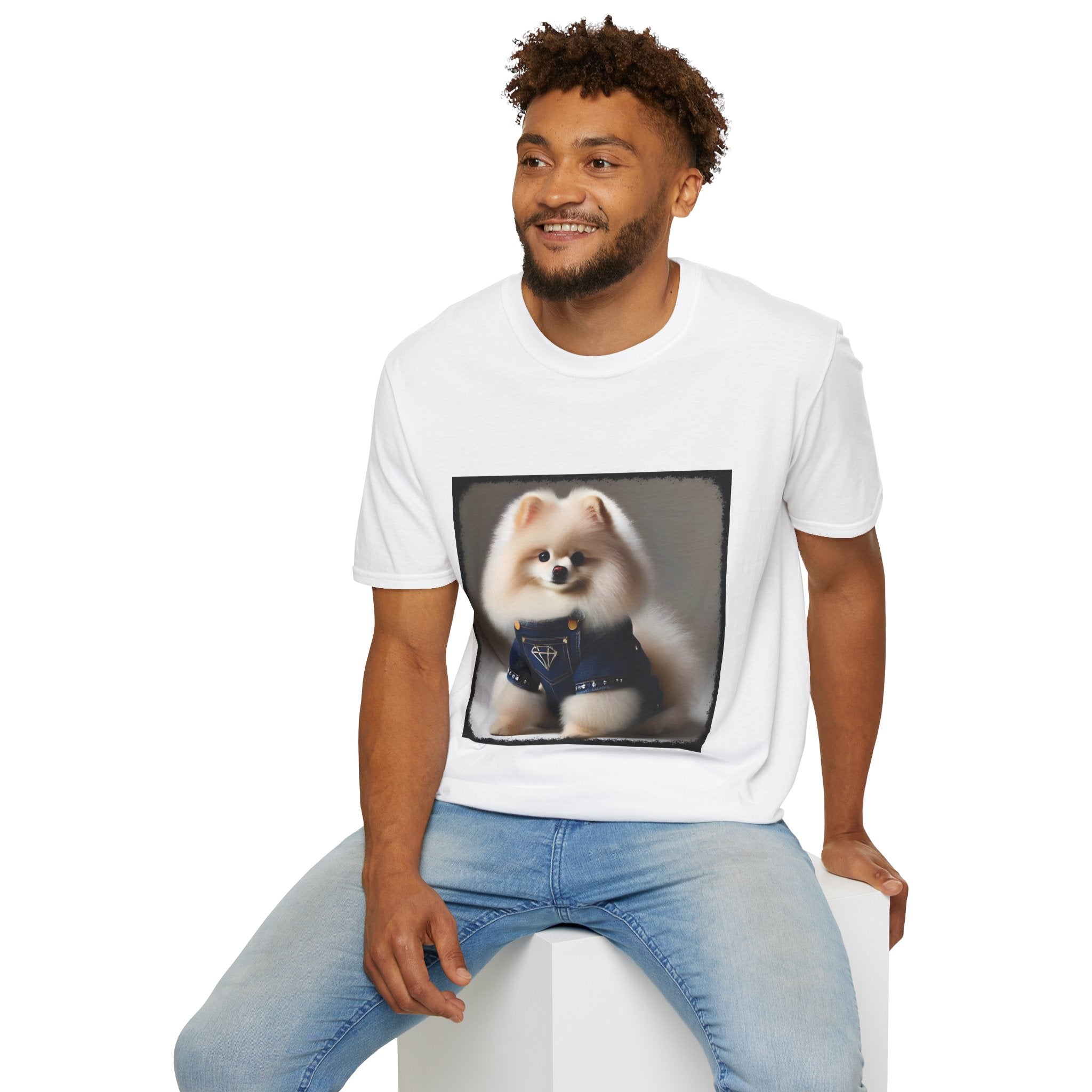 Pomeranian Pure Denim | Unisex Dog T-Shirt