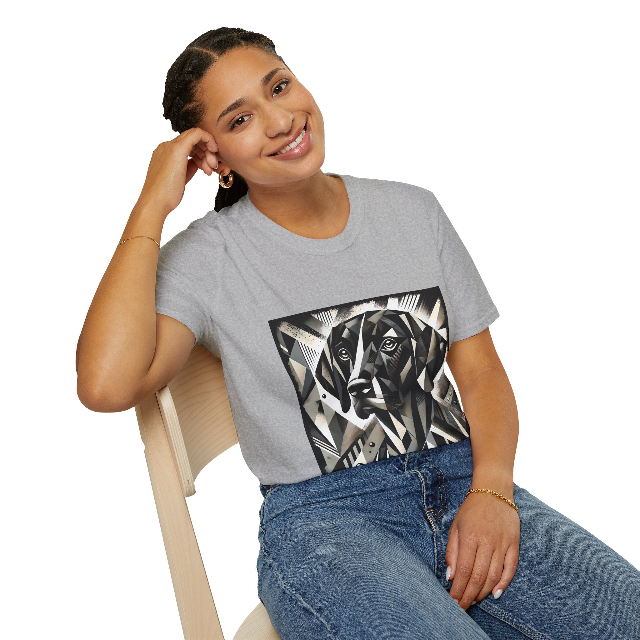 German Shorthaired Pointer B&W Geometric  | Unisex Dog T-Shirt