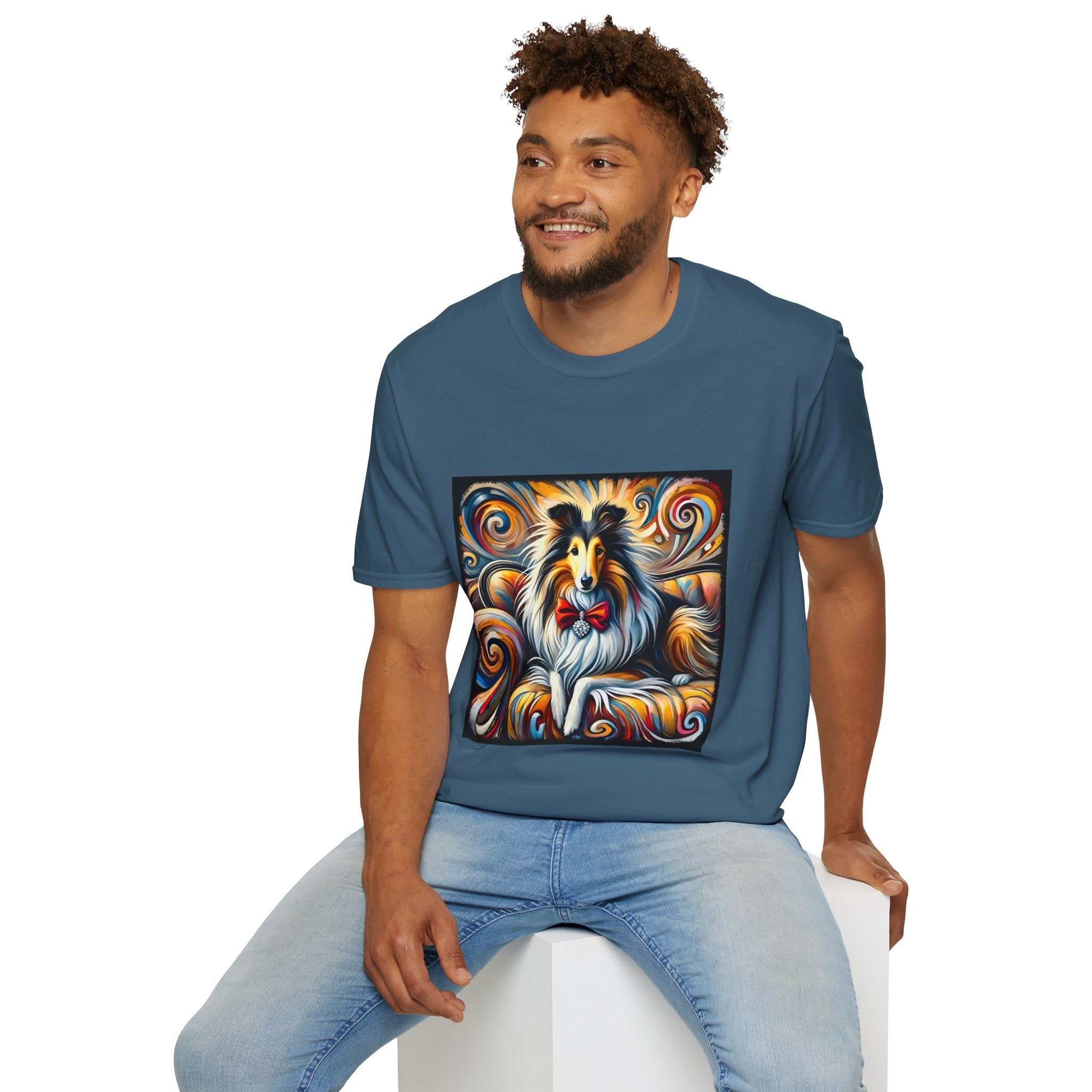 Collie Bold Swirl | Unisex Dog T-Shirt