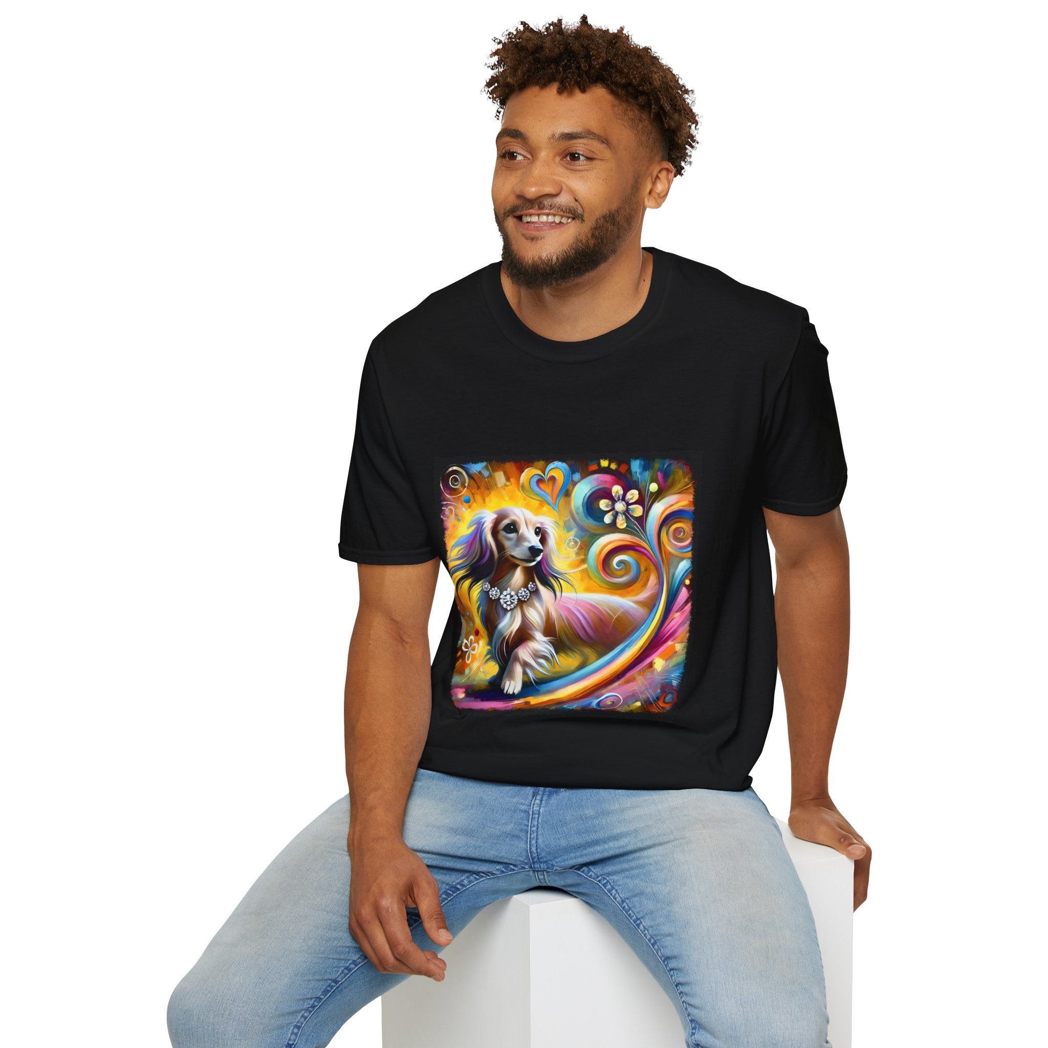Dachshund Bold Diamond Swirl | Unisex Dog T-Shirt