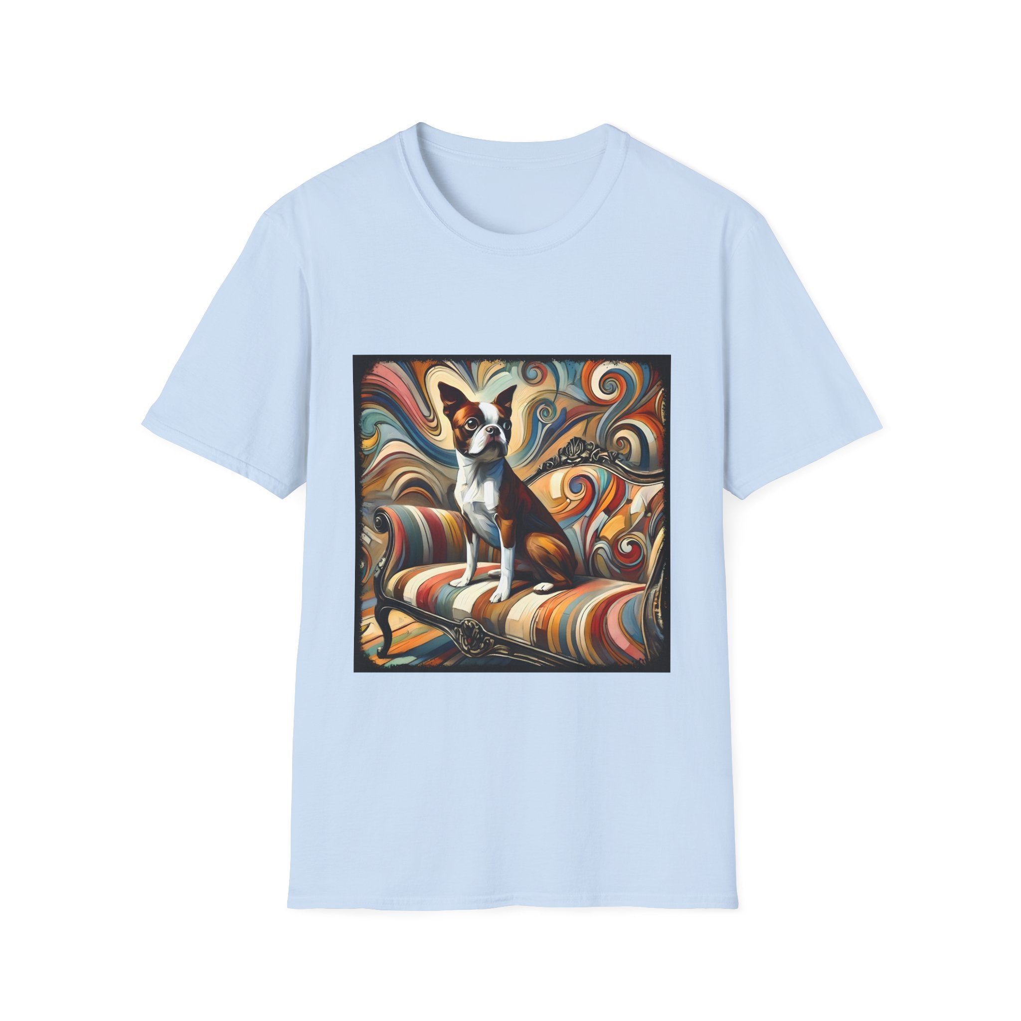 Boston Terrier Warm Swirl | Unisex Dog T-Shirt