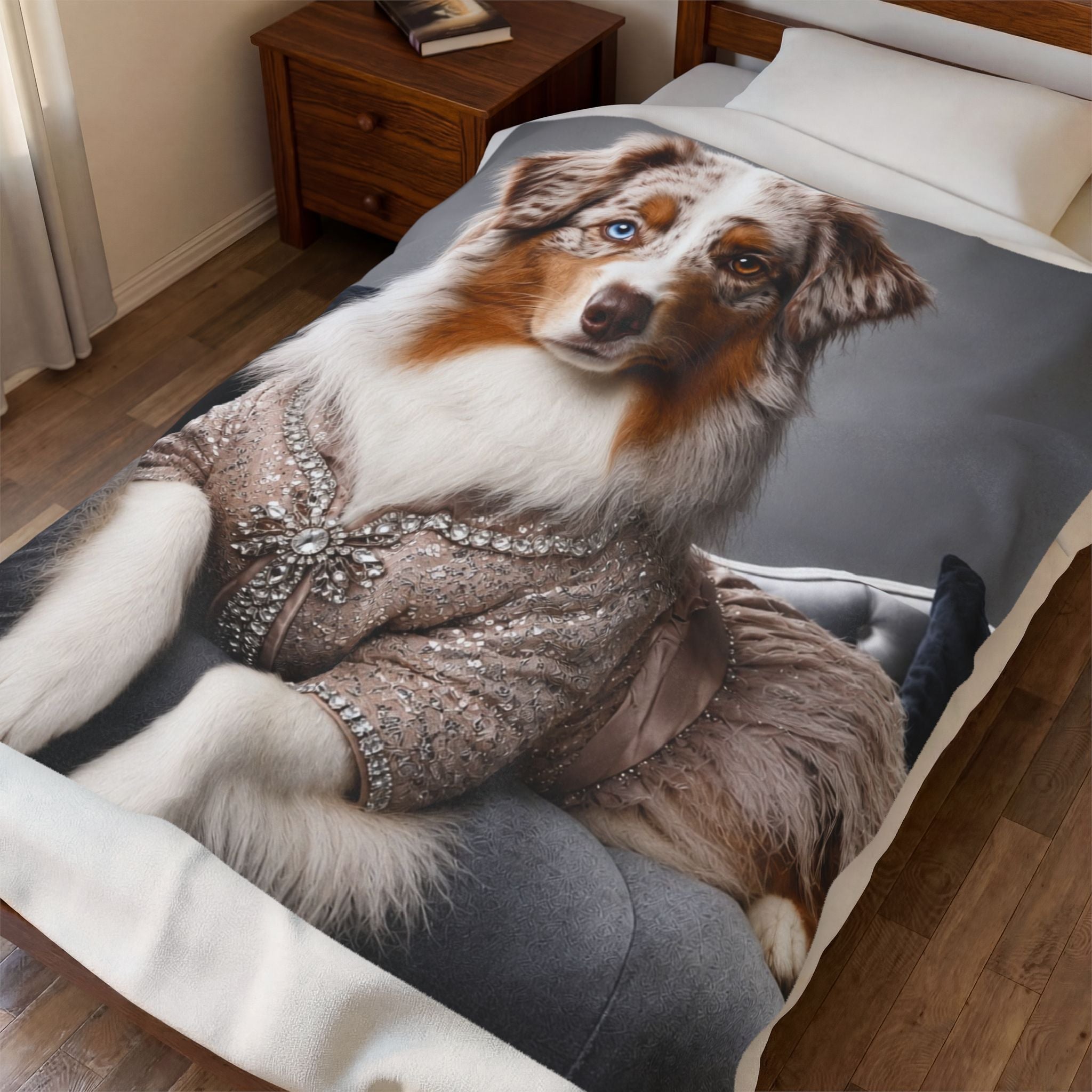 Australian Shepherd Blanket | Champagne Duchess Dog Lover Gift