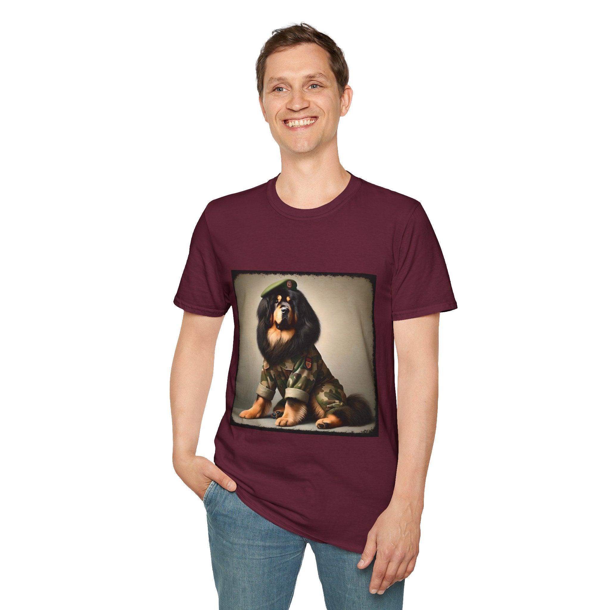 Tibetan Mastiff Camo Cutie | Unisex Dog T-Shirt