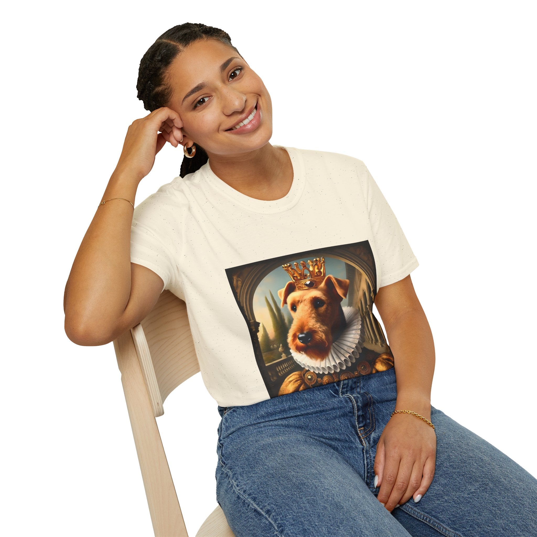 Airedale Terrier Crowned Gent design dog lover unisex t-shirt