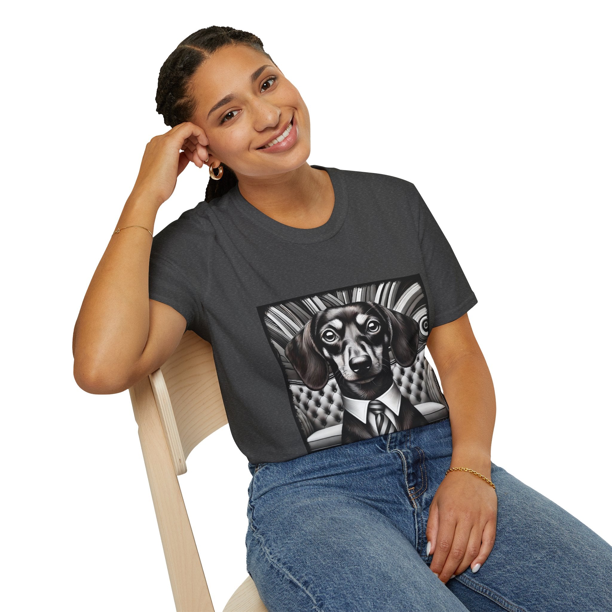 Dachshund B&W Gentleman | Unisex Dog T-Shirt