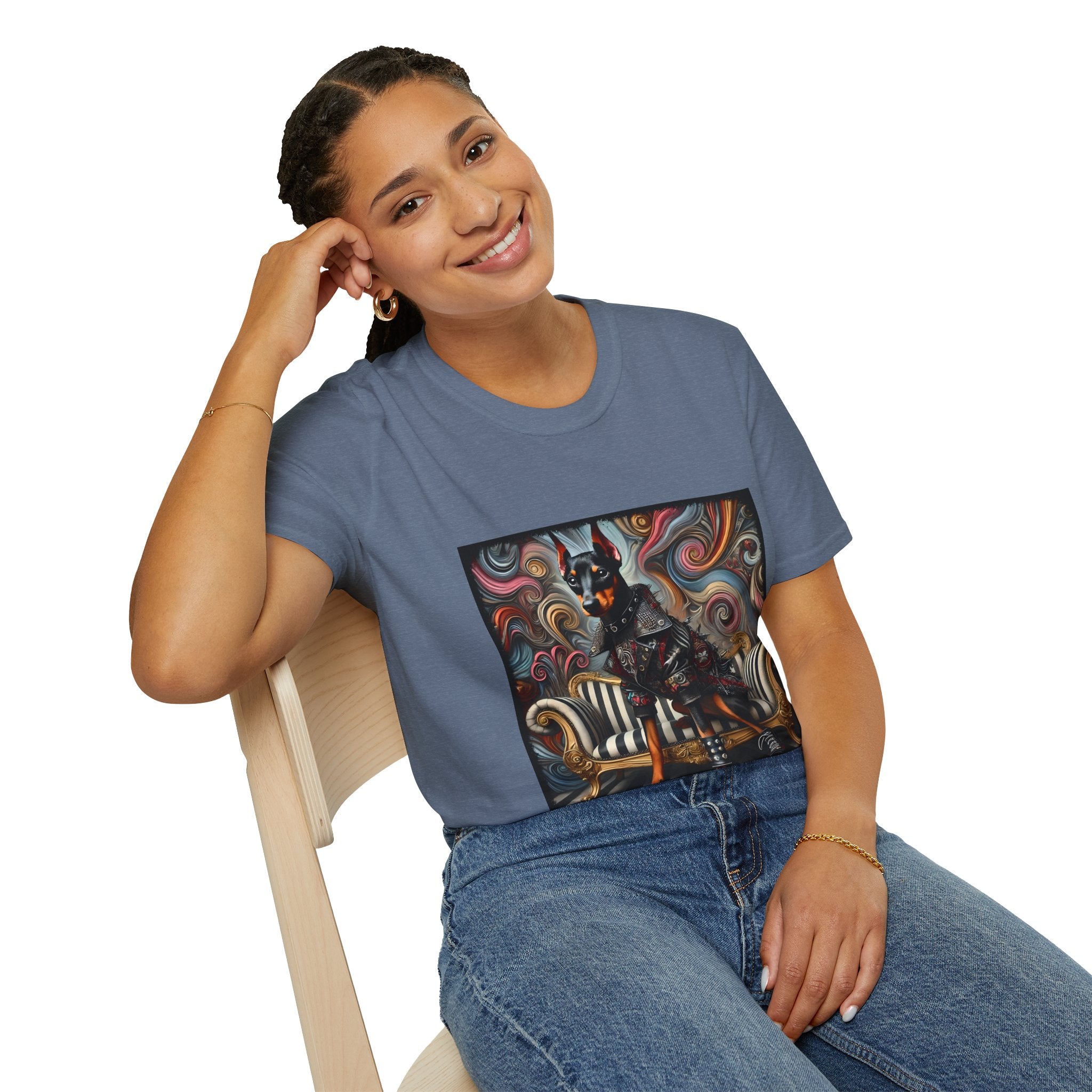 Doberman Pinscher Edgy Rocker | Unisex Dog T-Shirt