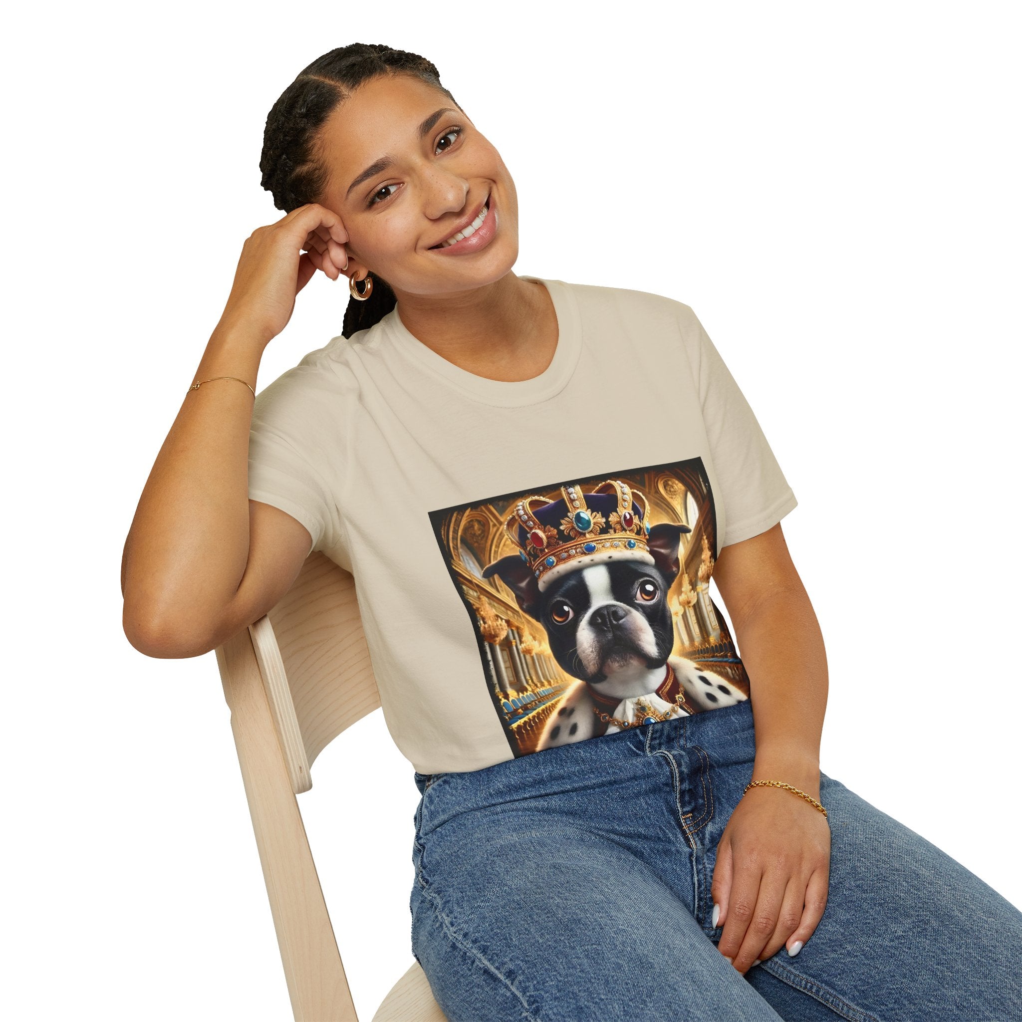 Boston Terrier Mighty Monarch | Unisex Dog T-Shirt