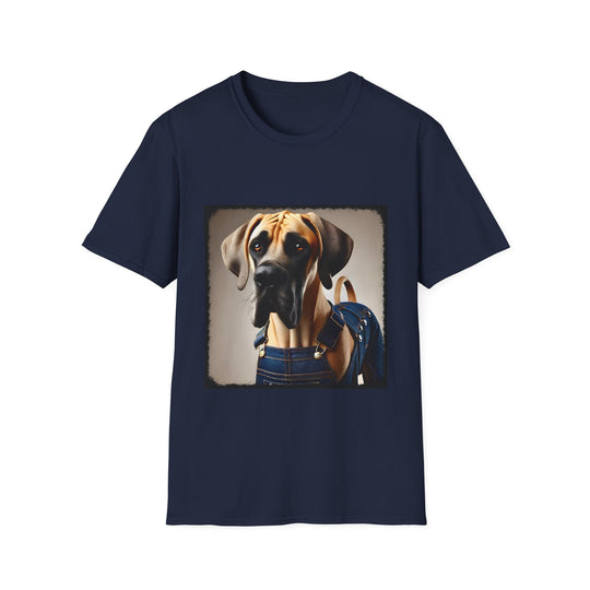 Great Dane True Blue design dog lover unisex t-shirt in navy