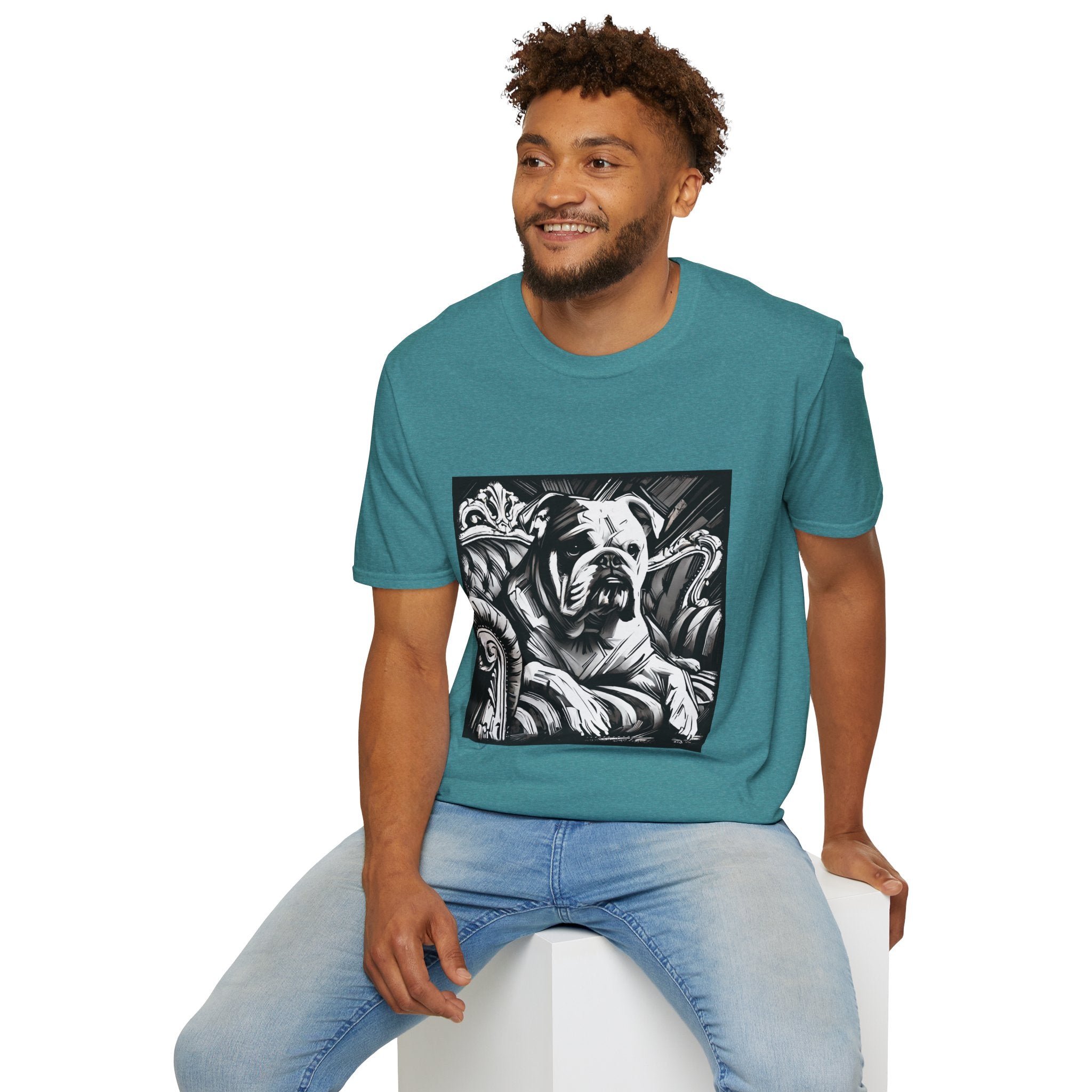 Bulldog B&W Bold | Unisex Dog T-Shirt