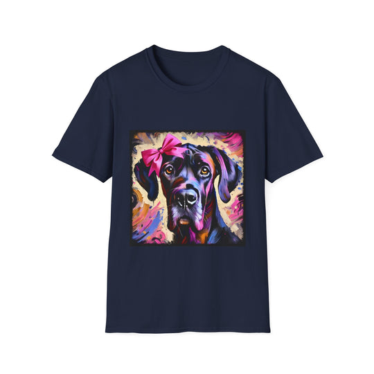 Great Dane Iconic Classic design dog lover unisex t-shirt in navy