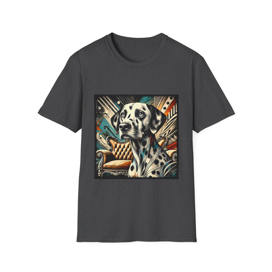 Dalmatian Bold Rebel design dog lover unisex t-shirt in dark heather