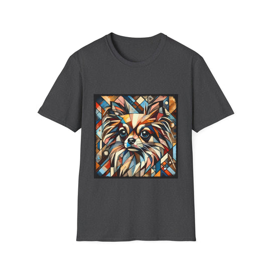 Chihuahua Vivid Geometric design dog lover unisex t-shirt in dark heather
