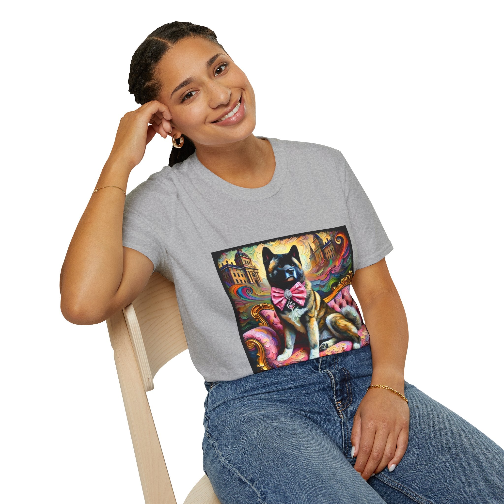 Akita Shirt | Diamond Bow Classic Dog Lover Tee
