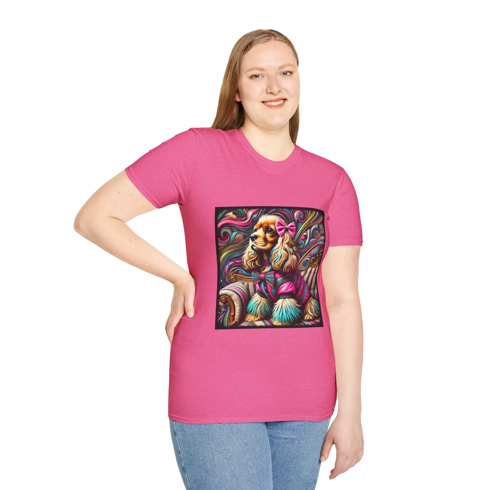 Cocker Spaniel Pink Rocker | Unisex Dog T-Shirt