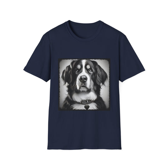 Bernese Mountain Dog Sweet Heart design dog lover unisex t-shirt in navy