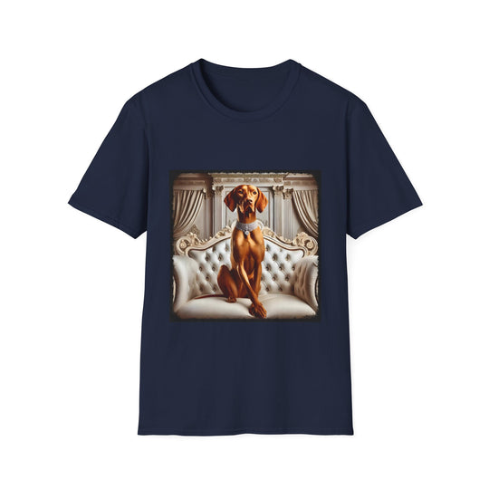 Vizsla Poised Posh design dog lover unisex t-shirt in navy