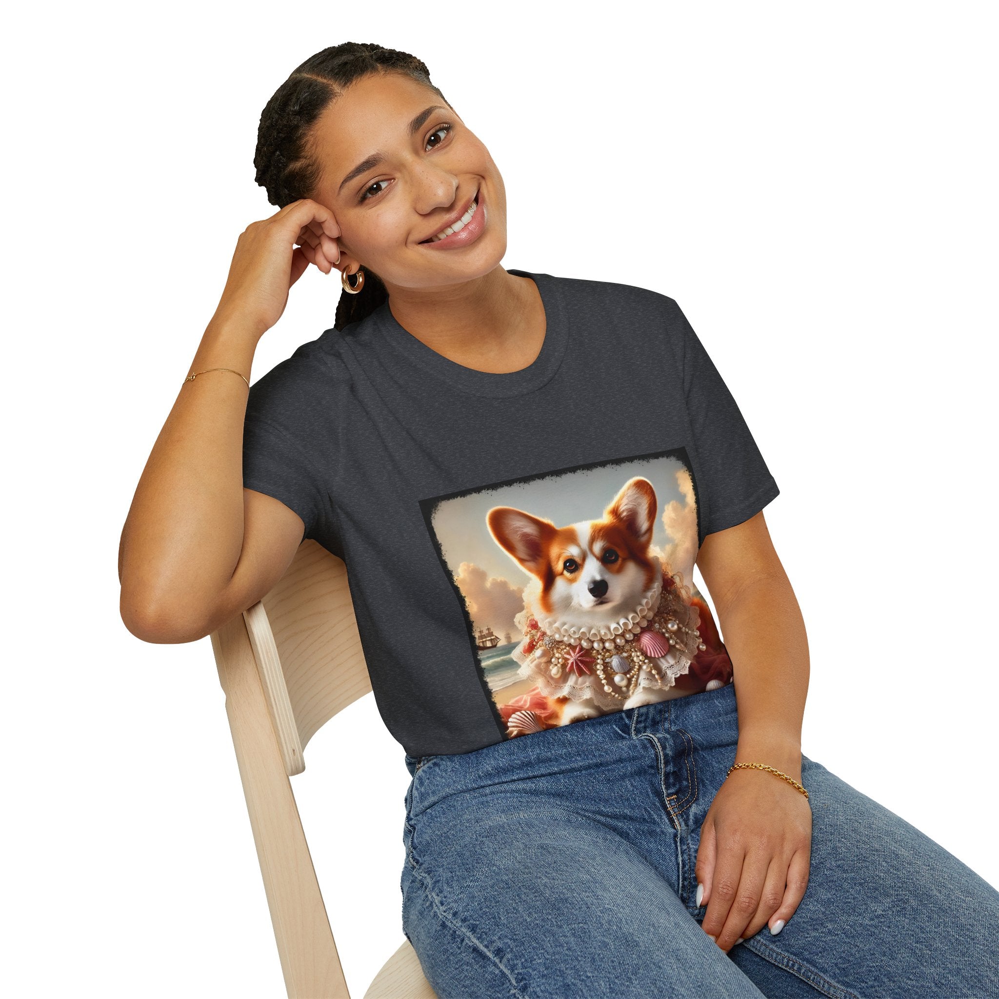 Pembroke Welsh Corgi Beach Muse | Unisex Dog T-Shirt