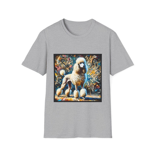 Poodle Pastel Pixel Classic design dog lover unisex t-shirt in sport grey