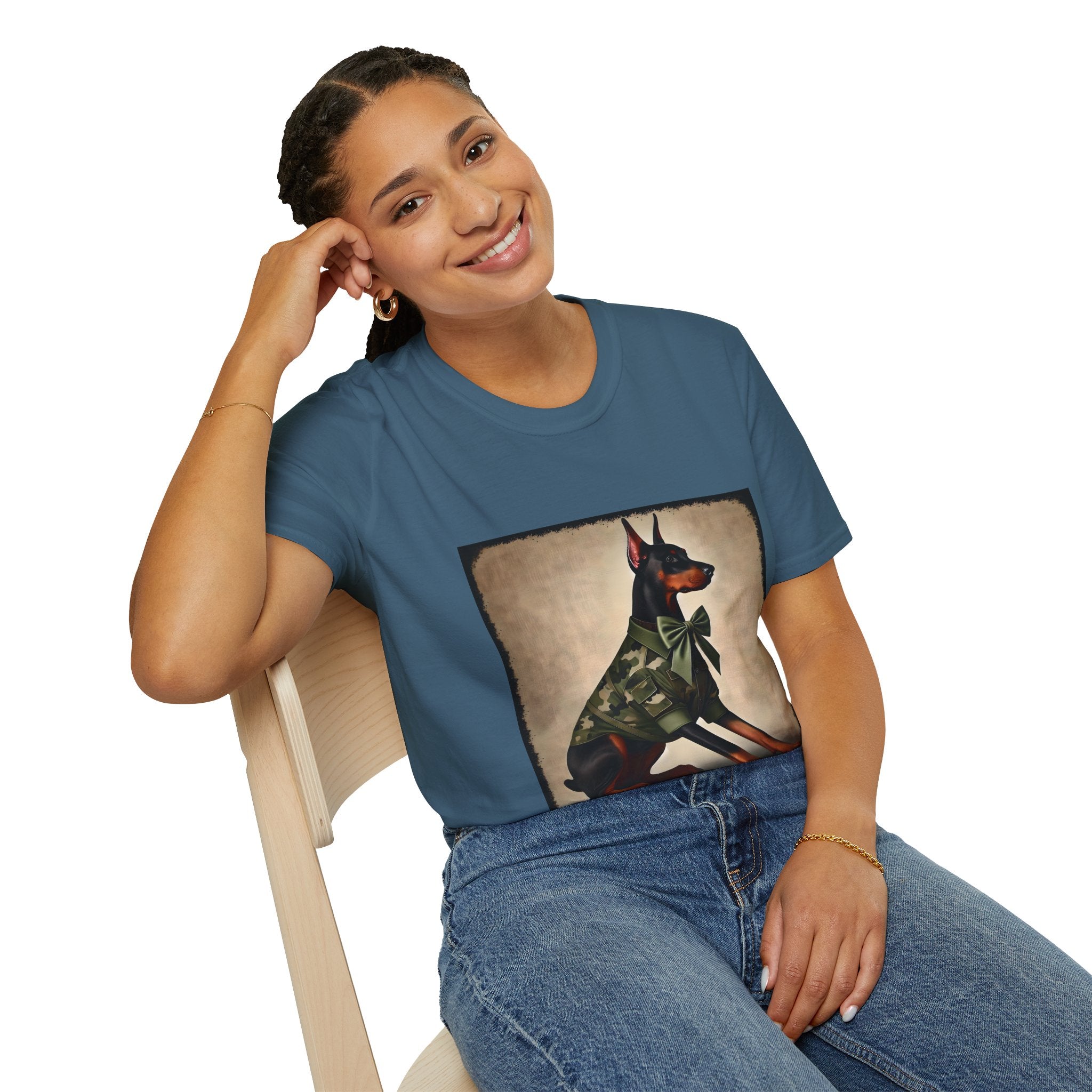 Doberman Pinscher Camo Cutie | Unisex Dog T-Shirt