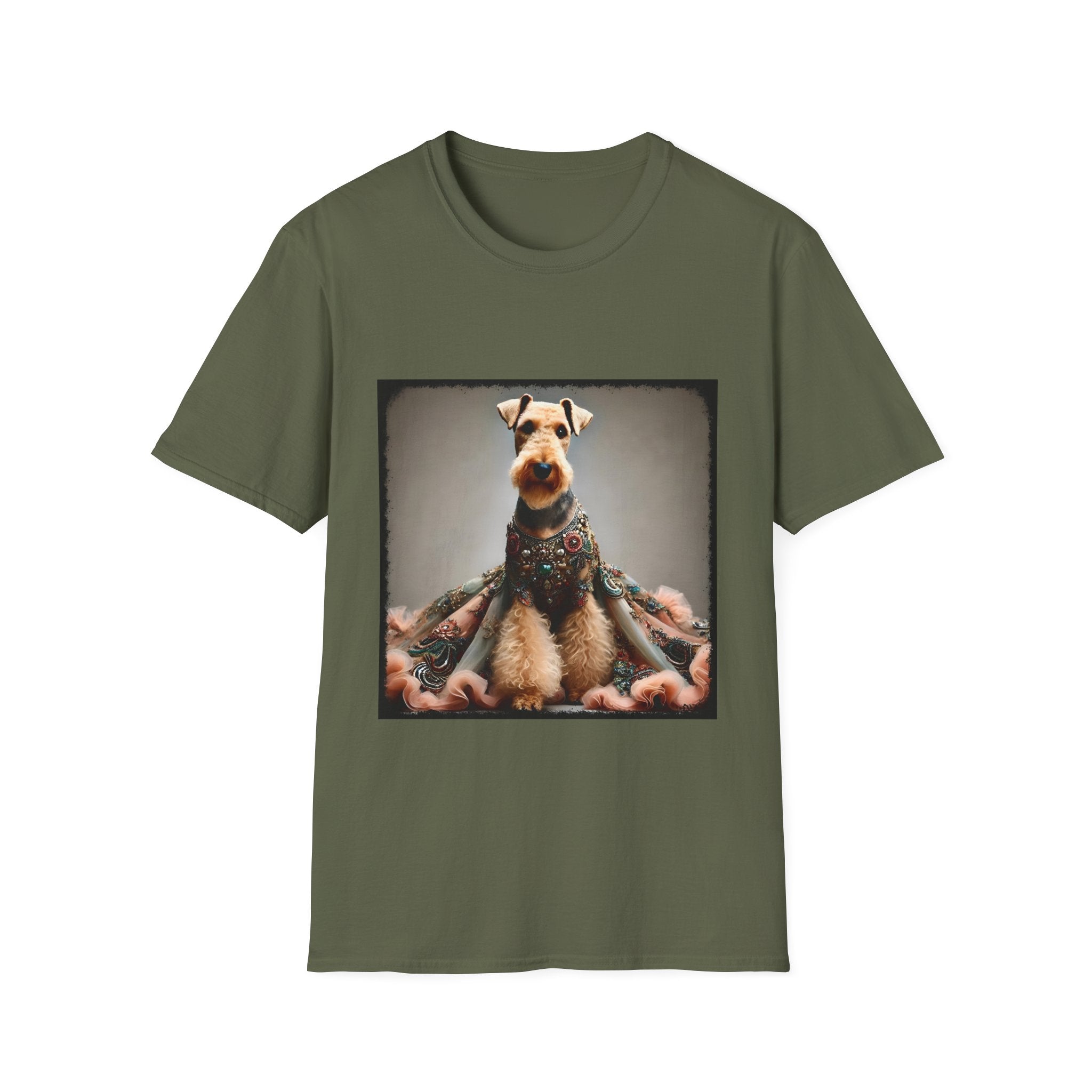 Airedale Terrier Shirt | Encrusted Queen Dog Lover Tee
