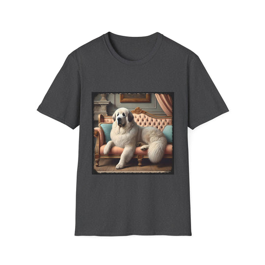 Great Pyrenees Poised Portrait design dog lover unisex t-shirt in dark heather