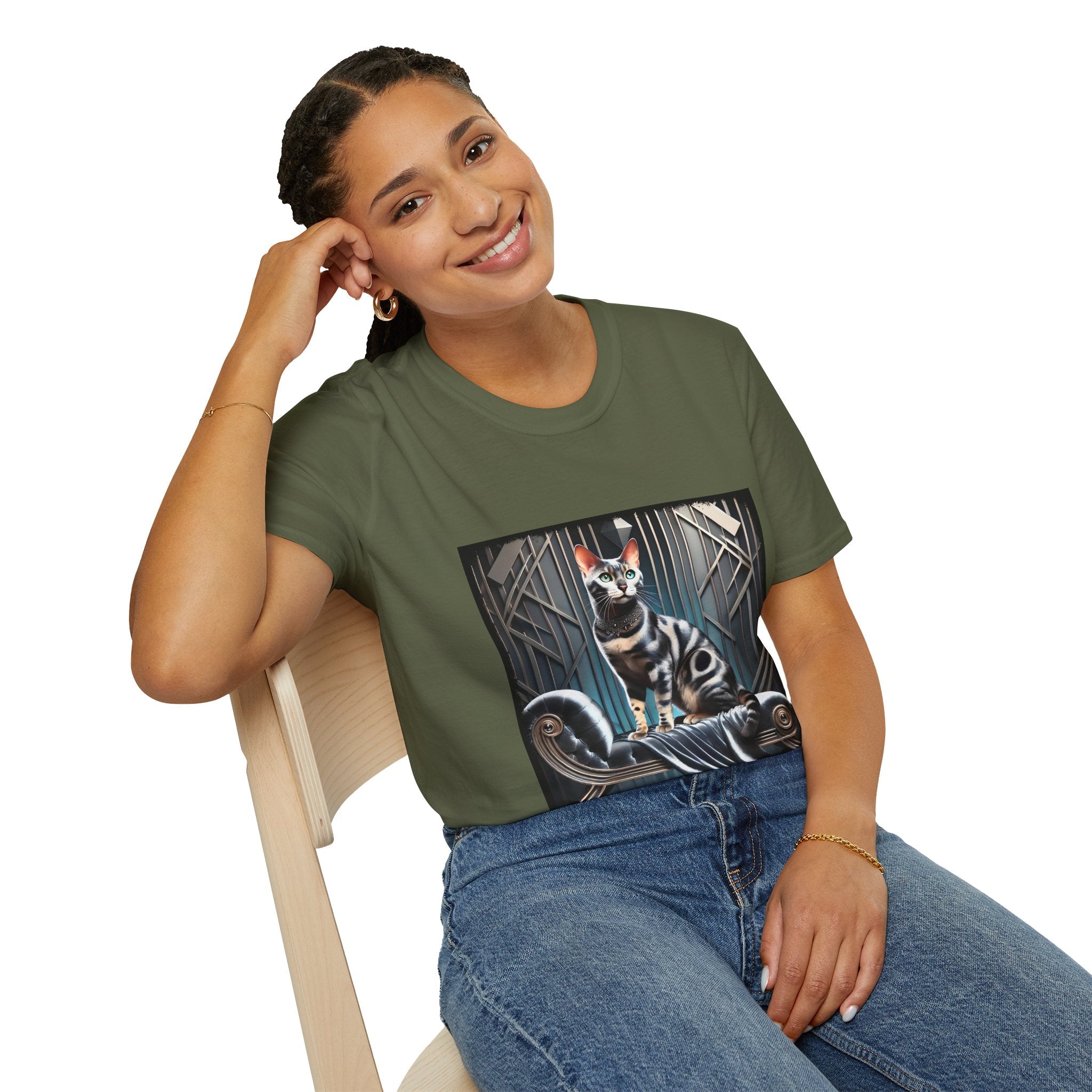 Bengal Cat Silver Icon | Unisex Cat T-Shirt