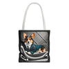 Pembroke Welsh Corgi Tote Bag Chic Chap Dog Lover Gift tote bag in white