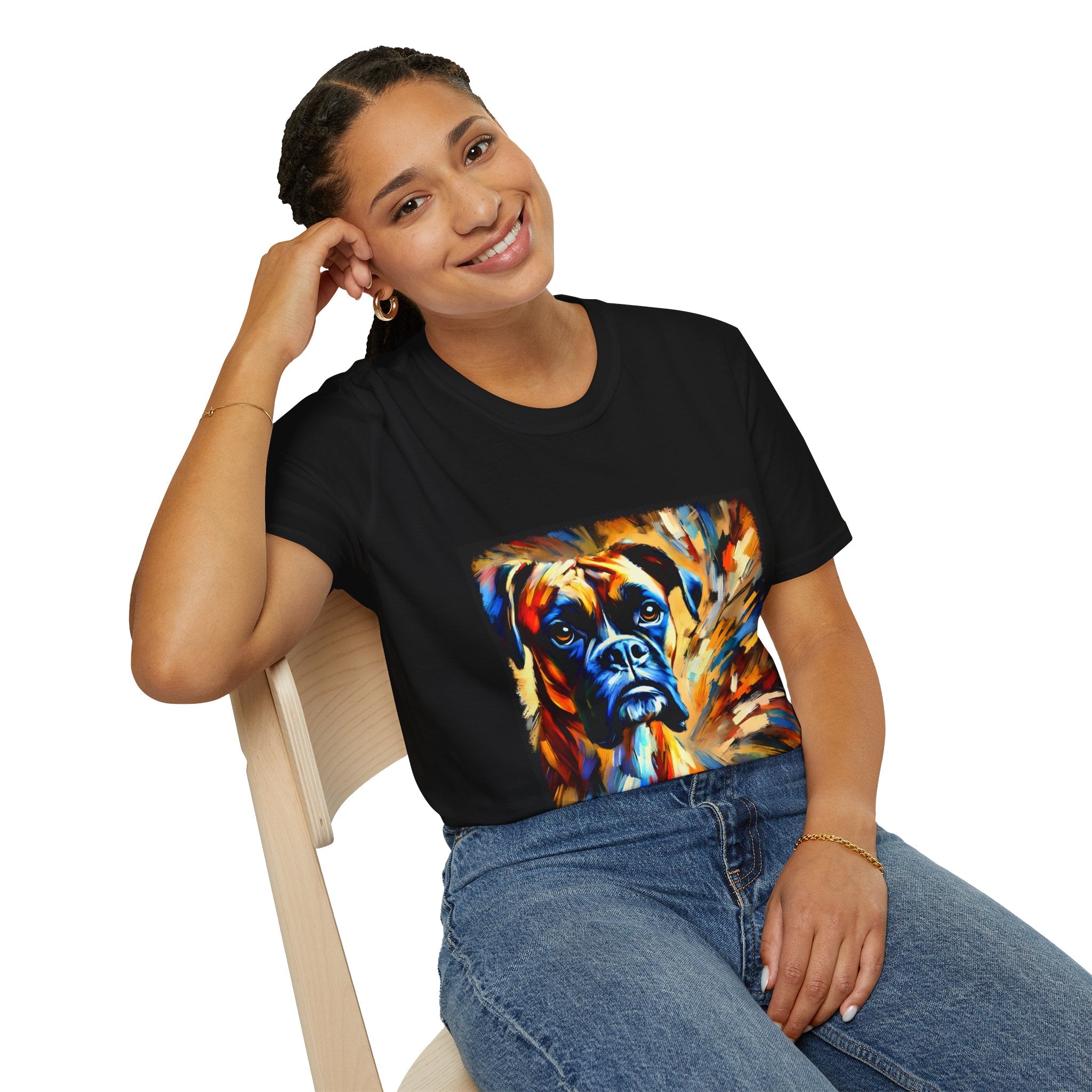 Boxer Sunburst Swirl  | Unisex Dog T-Shirt
