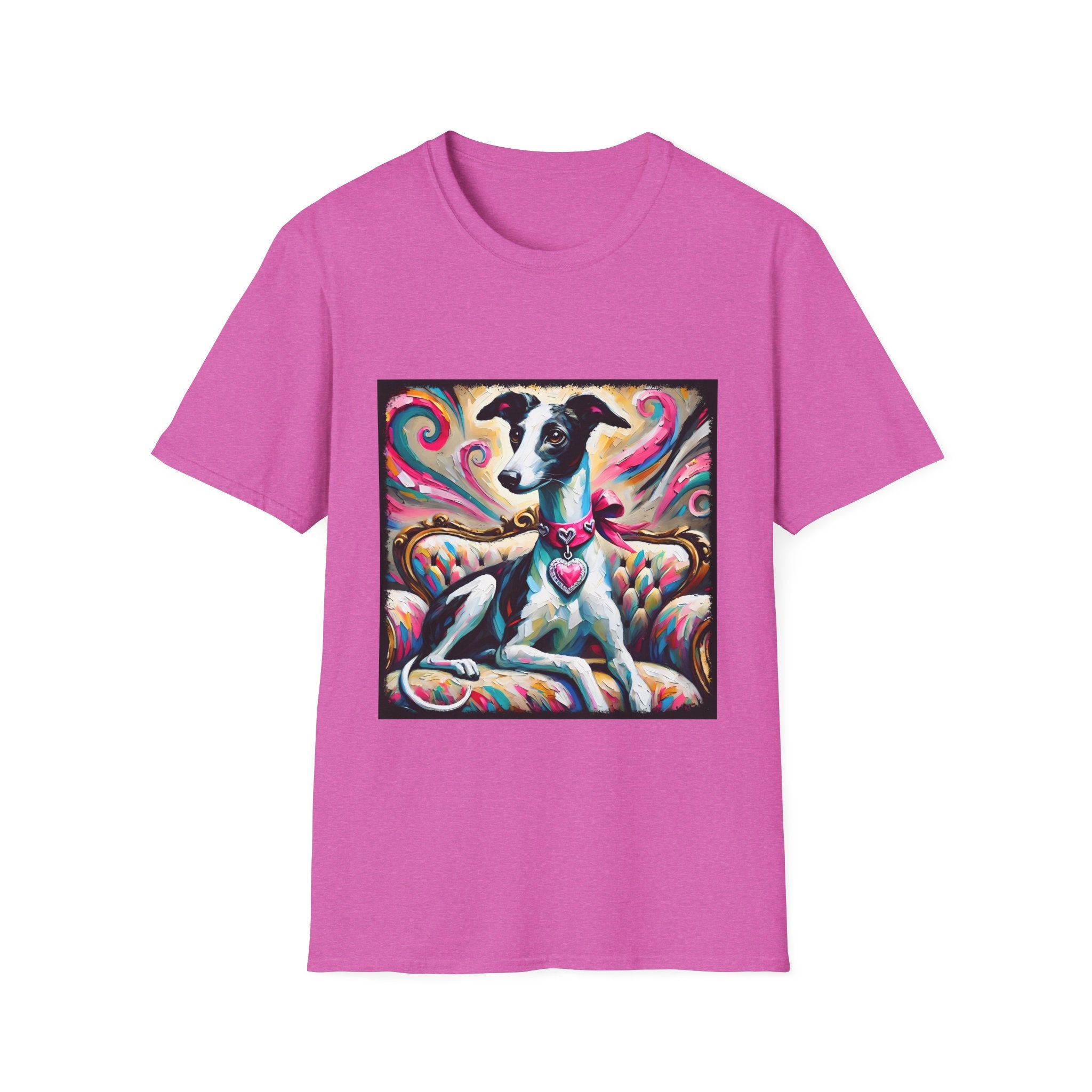 Greyhound Pink Heart Classic | Unisex Dog T-Shirt
