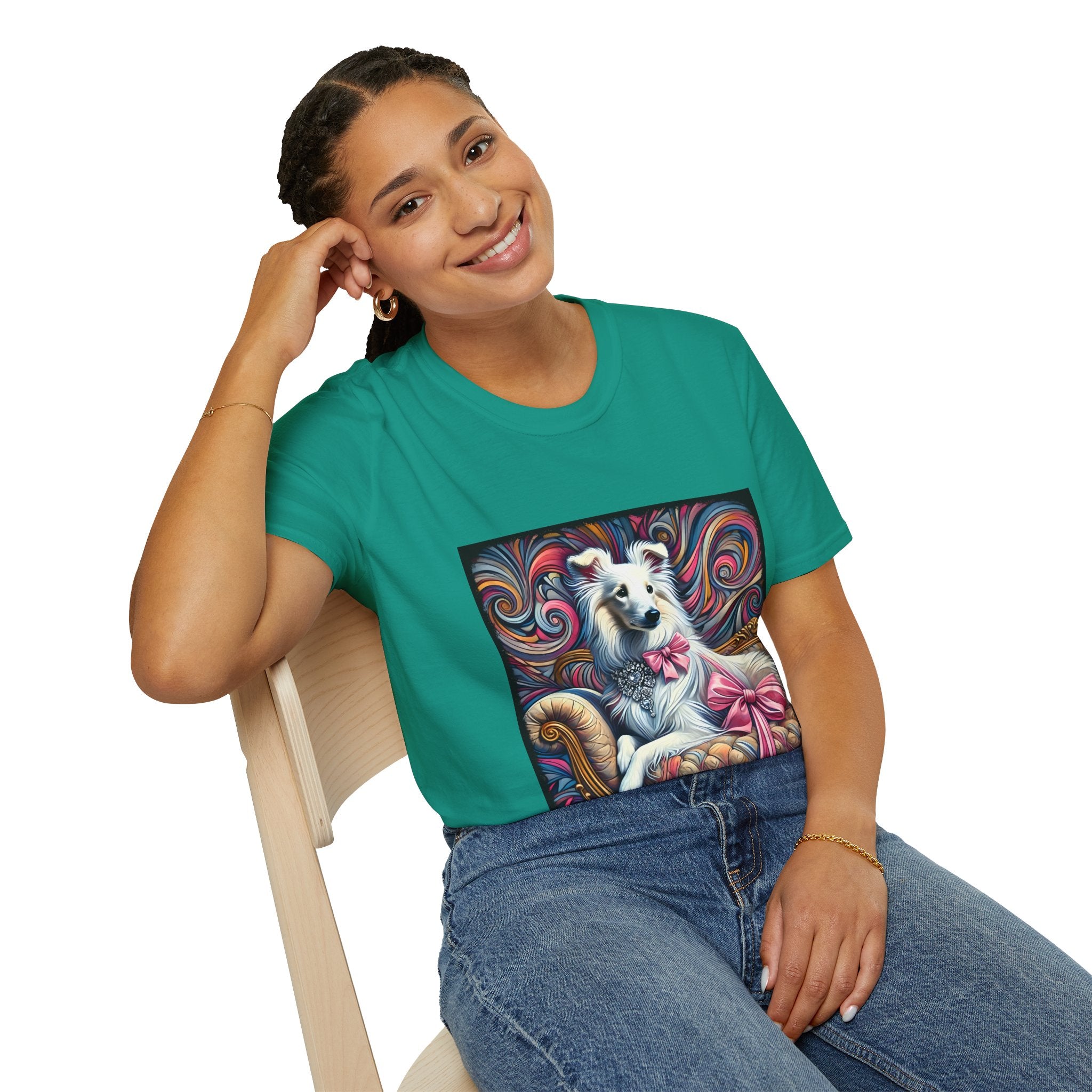 Collie Pink Princess Swirl | Unisex Dog T-Shirt