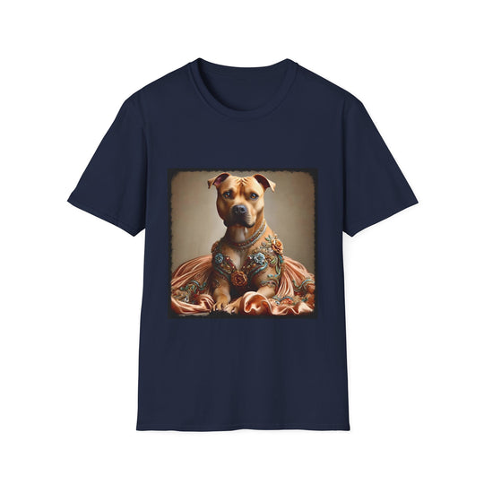 American Pit Bull Terrier Sparkle Queen design dog lover unisex t-shirt in navy