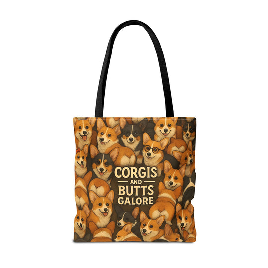 Pembroke Welsh Corgi Tote Bag Corgi Butts Galore Dog Lover Gift tote bag in black